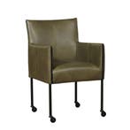 Leren eetkamerstoel More - Granada Moss (olijf/groen) -, Huis en Inrichting, Stoelen, Overige kleuren, Bohemian, Industrieel, Modern, Scandinavisch