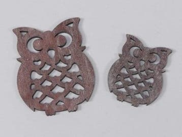 Houten Uiltjes Bruin 5–7 cm 10 stuks, Ophalen of Verzenden, Nieuw
