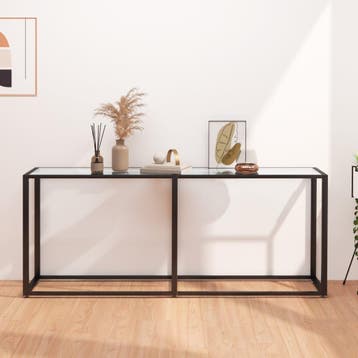 vidaXL Wandtafel 180x35x75,5 cm gehard glas transparant, Verzenden, Nieuw, Glas
