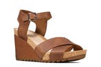 Clarks - 37.5 - Flex Sun Dames Sandalen - Tan Leather, Verzenden, Nieuw