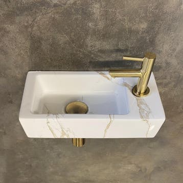 Fonteinset Wiesbaden Mini Rhea 36x18x9 cm Rechts Carrara, Ophalen of Verzenden, Nieuw, Overige typen