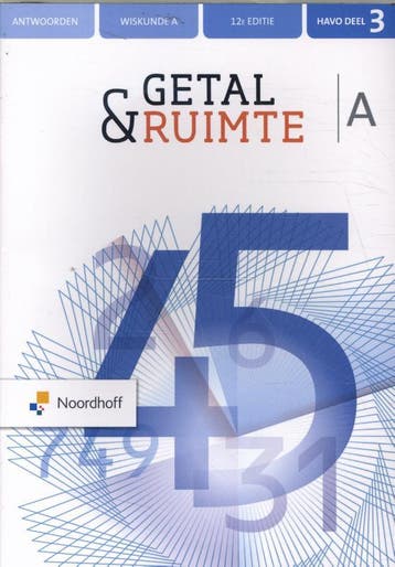 Getal  Ruimte deel 3 havo Antwoordenboek A 9789001738136, Verzenden, Zo goed als nieuw