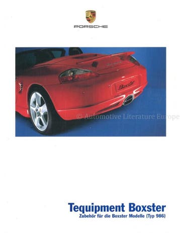 2006 PORSCHE BOXSTER TEQUIPMENT BROCHURE DUITS, Boeken, Nieuw, Porsche, Author
