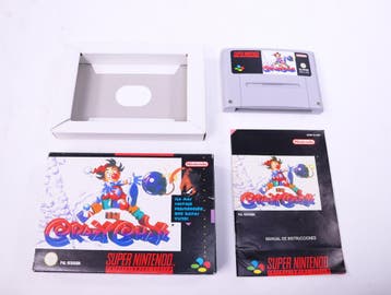 SNES - Kid Klown in Crazy Chase - Boxed CIB, Spelcomputers en Games, Games | Nintendo Super NES, Ophalen of Verzenden, Nieuw