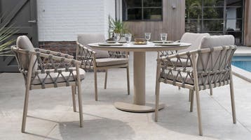 Sarah Piacenza dining tuinset 120xH75 cm 5 delig keramiek, Ophalen of Verzenden, Nieuw