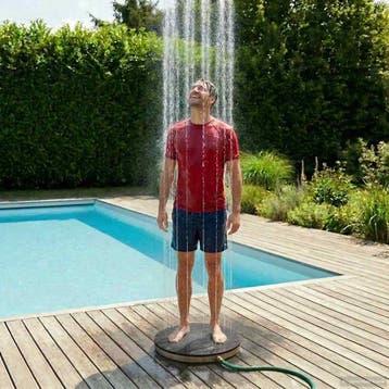 vidaXL Tuin vloershower WPC en RVS 201 Antraciet, Verzenden, Nieuw