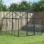 vidaXL Volière 1,79x3x1,85 m aluminium antracietkleurig, Verzenden, Nieuw
