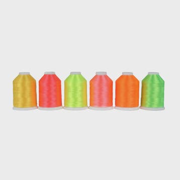 Simthread 6 Neon Fluorescerende Polyester Borduur Garen Spoe, Hobby en Vrije tijd, Verzenden, Nieuw