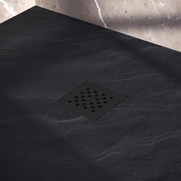 Brauer Asteroid Douchebak - 100 x 100 cm - Mineraalmarmer -, Doe-het-zelf en Verbouw, Sanitair, Ophalen of Verzenden, Nieuw