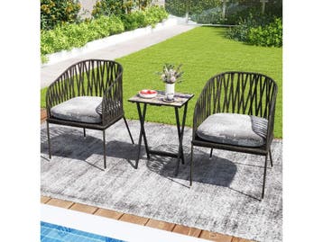 Coast 4-Delige Klaptafelset 48x40x67 cm Zwart – Houten TV-, Verzenden, Nieuw