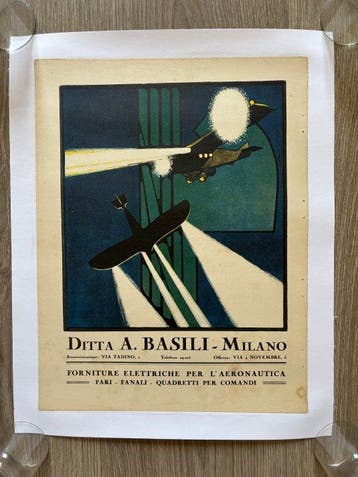 Gino Negrin - Originale 1928 Basili Milano Telato