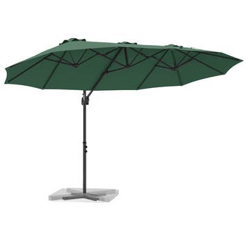 vidaXL Parasol 372 x 198 x 243 cm Polyester en Aluminium, Verzenden, Nieuw, 1 tot 2 meter