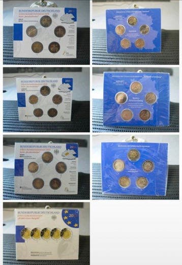 Duitsland. 2 Euro 2009/2015 (5 sets - 25 coins) (Zonder