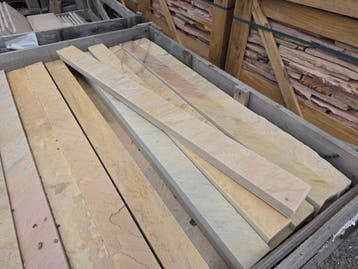 96 stuks Albino Yellow zandsteen garden sticks..., Nieuw