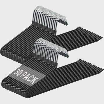 30-Pack Metalen Kledinghangers - Ruimtebesparend met Open De, Verzenden, Nieuw