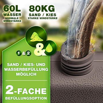 Parasolvoet - Parasoltegels - Vulbaar - Voor kruisvoet - Bru, Tuin en Terras, Parasols, Verzenden, Zo goed als nieuw
