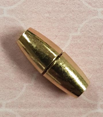 Magneet slotje 15 x 6mm  Ø3mm verguld, Ophalen of Verzenden, Nieuw, Draad