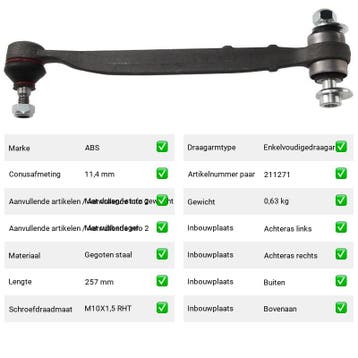 Draagarm Mercedes-Benz SLK 55 AMG (R171) Van 2006-06 tot 201, Verzenden, Nieuw, Mercedes-Benz