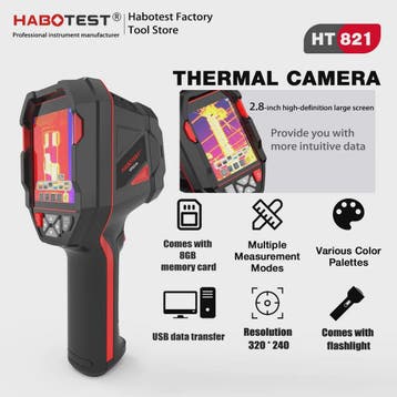 HABOTEST HT821A Thermische Camera: -20°C tot 550°C, Waterdic, Verzenden, Nieuw