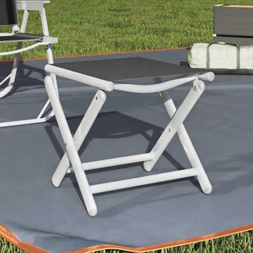 vidaXL Voetensteun inklapbaar textileen en aluminium zwart, Verzenden, Nieuw, Aluminium