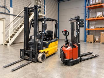 FAILLISSEMENTSVEILING MOBISOLAR B.V., Ophalen, OM-Pimespo elektrische vorkheftruck, model E 18-3, Heftruck, 1000 tot 2000 kg