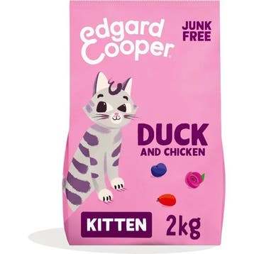 Edgard & Cooper graanvrij eend kitten kattenvoer 2kg, Dieren en Toebehoren, Verzenden, Kat