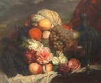 Hendrik Reekers (1815-1854), ‘Bloem- en fruitstilleven, Antiek en Kunst, Kunst | Schilderijen | Klassiek
