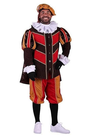 Pietenpak Rib Pamplona Bruin-Rood-Oranje - S, Verzenden, Nieuw