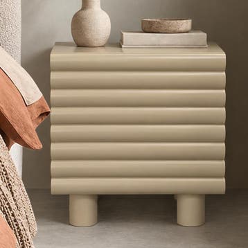 *WOONWINKEL* Design Nachtkastje Mat Zandkleur, Huis en Inrichting, Verzenden, Nieuw