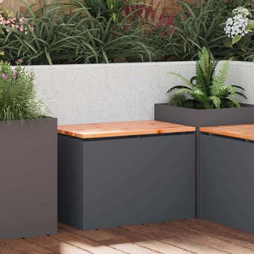vidaXL Tuinbank 1-Aantal zitplaatsen 60 x 40 x 43 cm Staal, Tuin en Terras, Tuinbanken, Verzenden, Nieuw