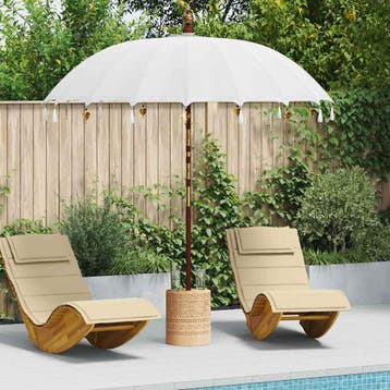 vidaXL Balinese parasol met basis 250 220 x 220 x 250 cm, Verzenden, Nieuw, 2 tot 3 meter