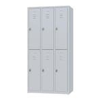 Nieuwe metalen locker | 6 deurs - 3 delig | kluisjes | grijs, Ophalen of Verzenden, Nieuw, Modern
