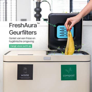 2dekans | Deleca Recycle Prullenbak - 2 Vakken - 60 Liter, Ophalen of Verzenden, Zo goed als nieuw