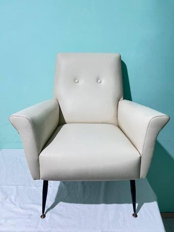 Fauteuil - Synthetisch leder - Mid-Century Modern