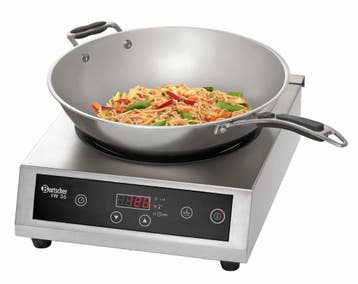 Ronde Inductie Wokstel met Wokpan 3500Watt | Zone 26cmØ, Verzenden, Nieuw in verpakking