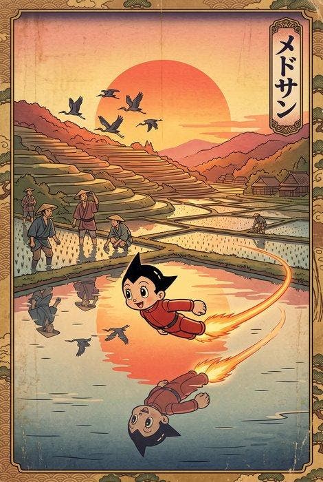 MEDSAN - Astro Boy Ukiyo-e () - UNIQUE WORK, Antiek en Kunst, Kunst | Designobjecten