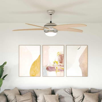 vidaXL Plafondventilator met licht en afstandsbediening Ø, Witgoed en Apparatuur, Verzenden, Nieuw