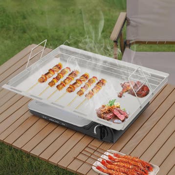 Roestvrijstalen Grillplaat 50x64cm - 4mm Dikke Platte Top BB, Verzenden, Nieuw