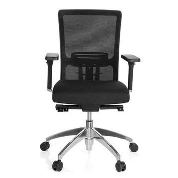 Bureaustoel | Met Armleuning | Stof | Zwart | Ergonomisch, Huis en Inrichting, Bureaus, Verzenden, Nieuw