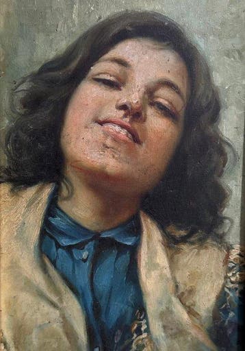 Italiaanse school (XX) - Ritratto di Fanciulla, Antiek en Kunst