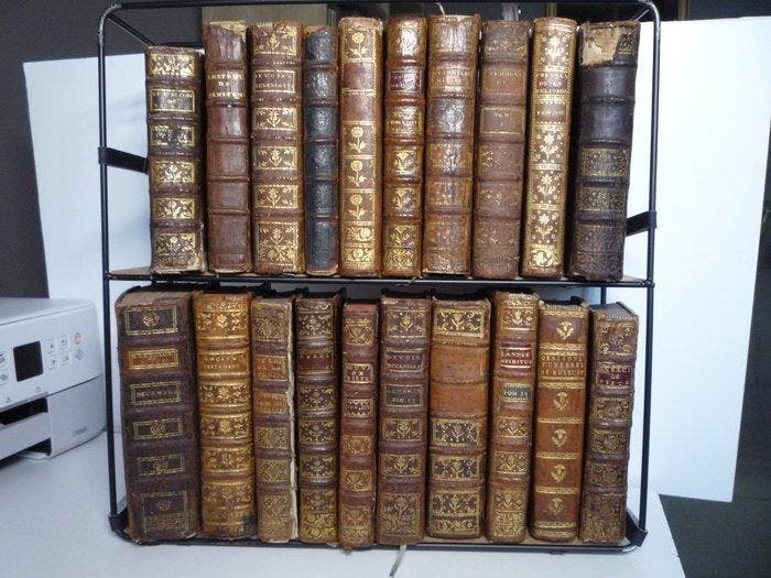 Divers auteurs - Lot L de 20 volumes (in-12) Cuir - Religion, Antiek en Kunst, Antiek | Boeken en Bijbels
