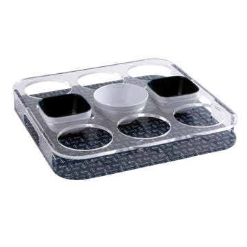 Scheepsservies Party Snack- en Glazenhouderset met Schaaltje, Watersport en Boten, Ophalen of Verzenden, Nieuw