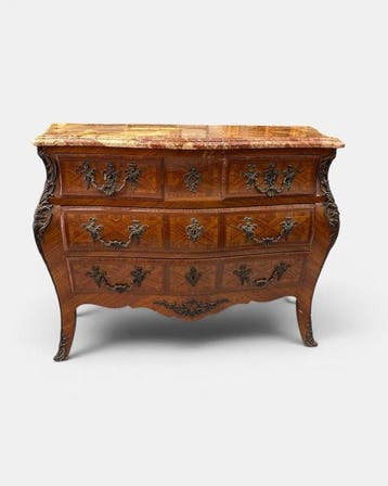 Commode - Tulpenboomhout - met marmeren blad