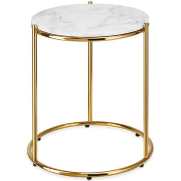 Bijzettafel Ellsa, marmerlook, stalen frame, Huis en Inrichting, Verzenden, Nieuw