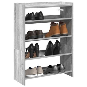 vidaXL Schoenenrek 60x25x81 cm bewerkt hout grijs sonoma, Verzenden, Nieuw