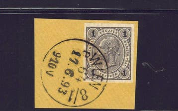 Oostenrijk - Oostenrijk 1899 50U 1 Heller ongeperforeerd, Gestempeld