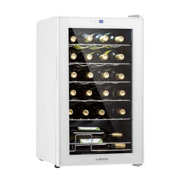 Wijnkoelkast 24 Flessen Wijnkoeler Wijnkast Wit Klimaatkast, Refurbished, Ophalen of Verzenden, Minder dan 75 liter, Minder dan 45 cm