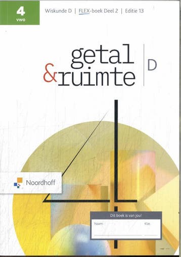 Getal  Ruimte 4 vwo wiskunde d Flex boek 2 9789001064723, Boeken, Techniek, Zo goed als nieuw