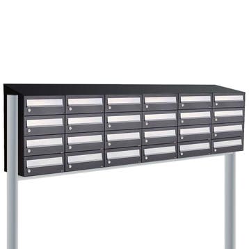 Brievenbusunit Hive set vrijstaand 6-breed, 4-hoog - zwart, Verzenden, Nieuw
