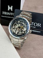 Heritor - Heritor Automatic Ryder Skeleton - Silver/Black -, Nieuw